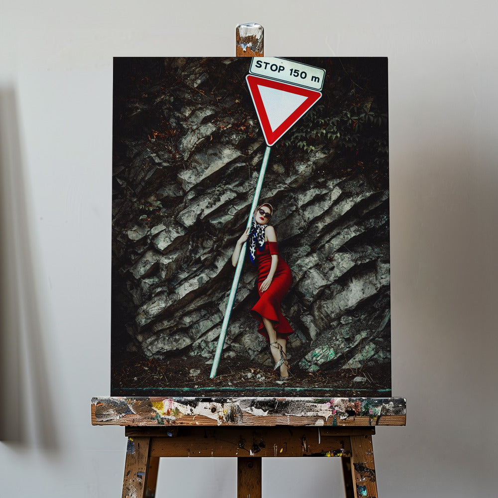 Halte Élégance Rouge | Tableaux sur Toile