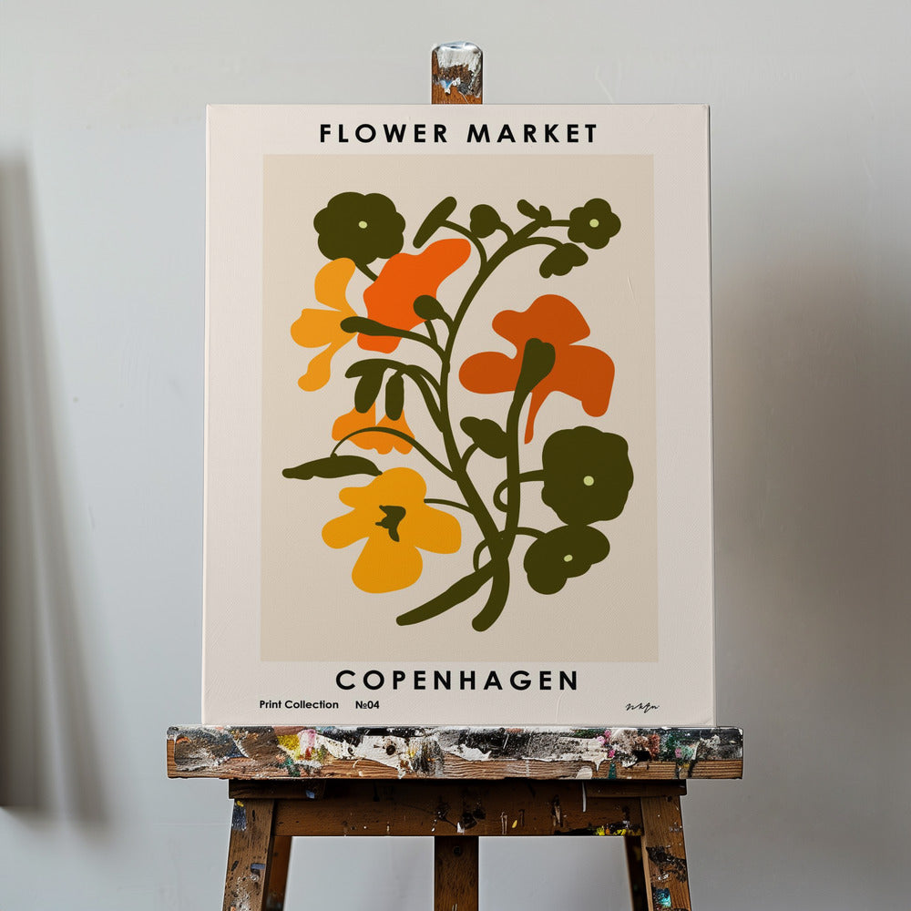 Mercato dei fiori. Copenaghen | Stampe su Tela