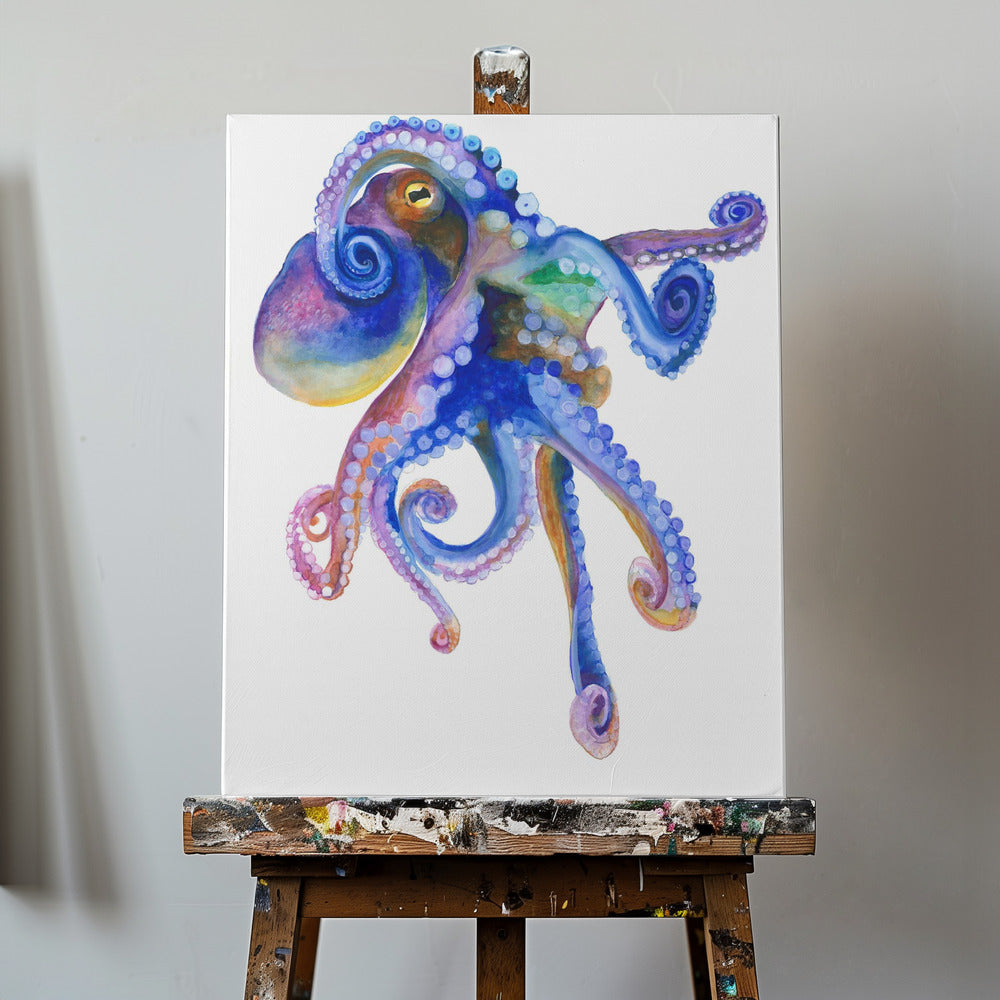 Blue Marine Octopuss | Canvas