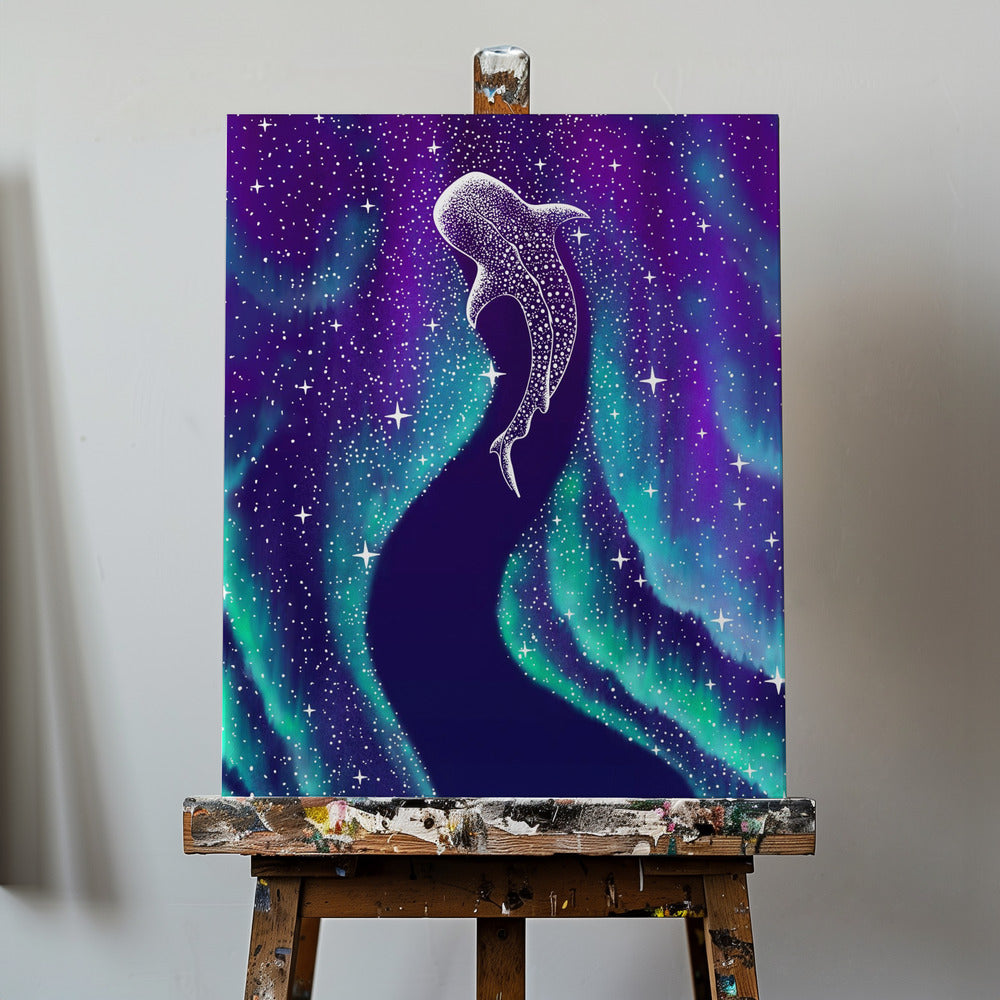 Star Eater In Northern Lights | Canvas