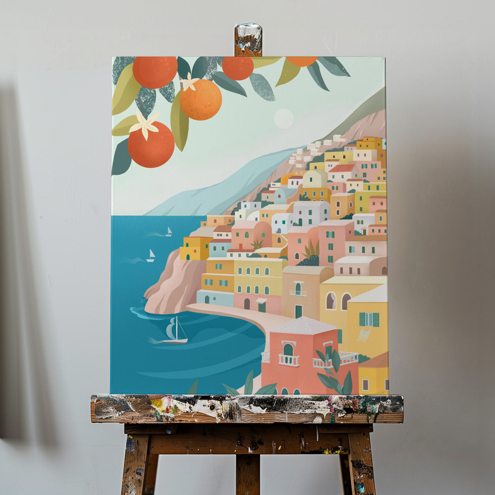 Costa de Positano Italia | Impresiones en Lienzo
