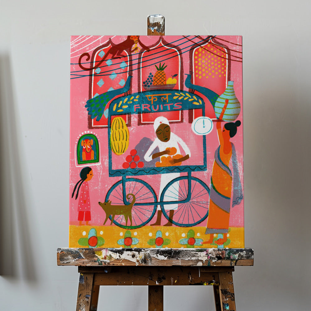 Étal de fruits indiens | Tableaux sur Toile