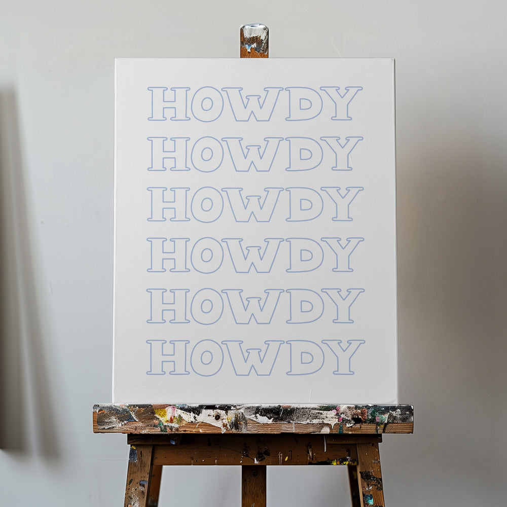Blaues Howdy | Leinwand-Bilder