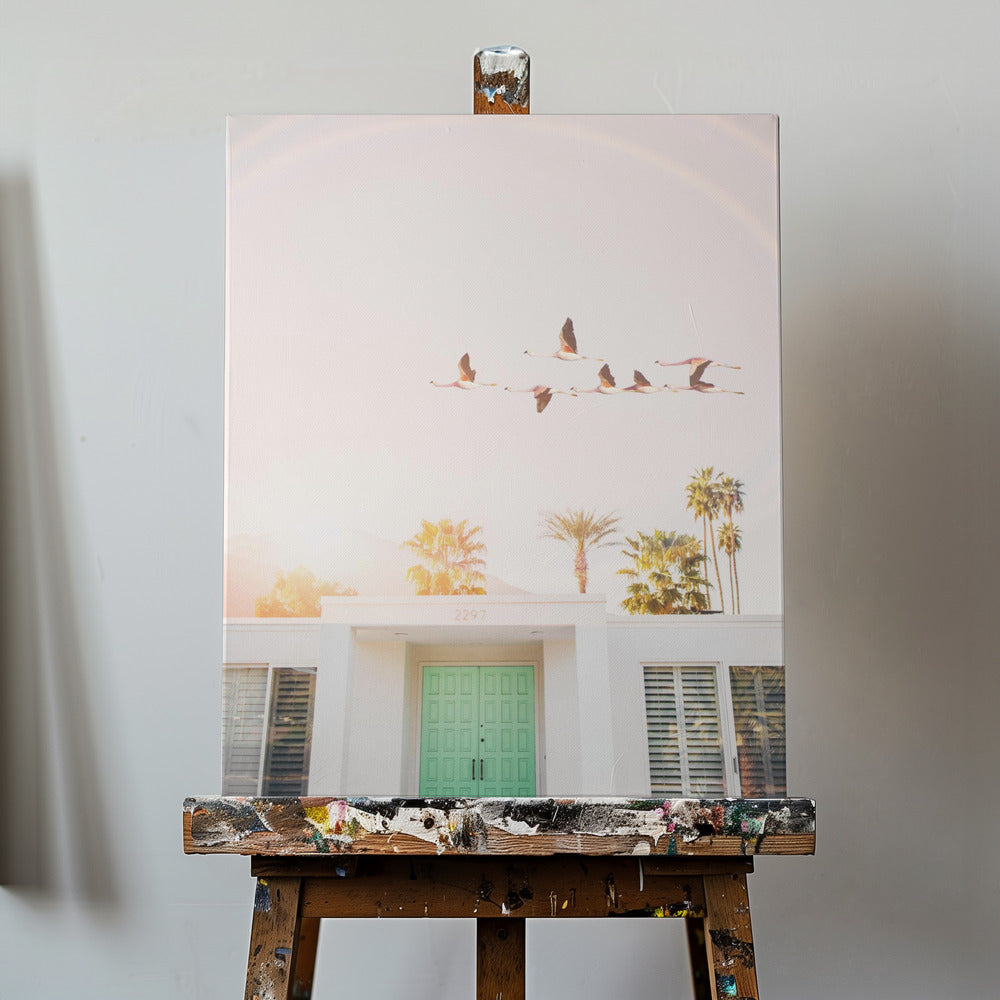 Flamingoer i Palm Springs | Lærredsbilleder