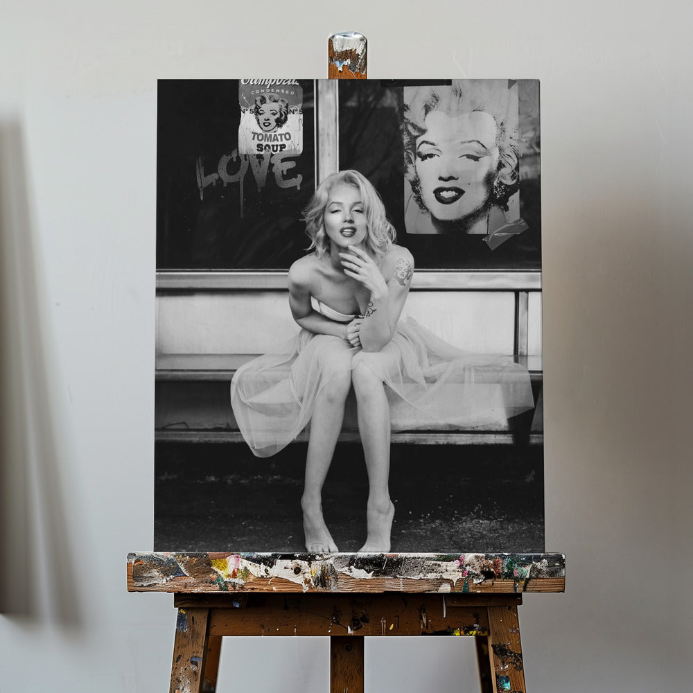Nouvelle Marilyn BW | Tableaux sur Toile