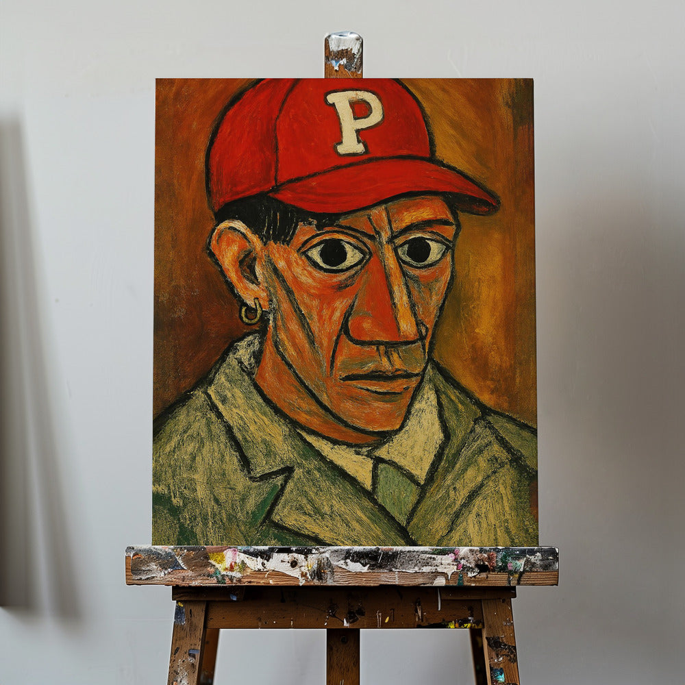 Red Cap Gaze | Leinwand