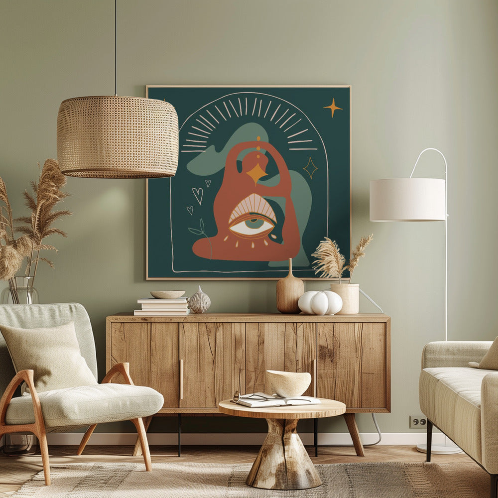 Woman Yoga Pose Illustration | Canvas