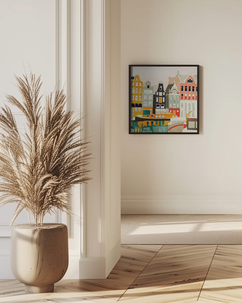 Amsterdams hus med skepp, vy 1 | Poster