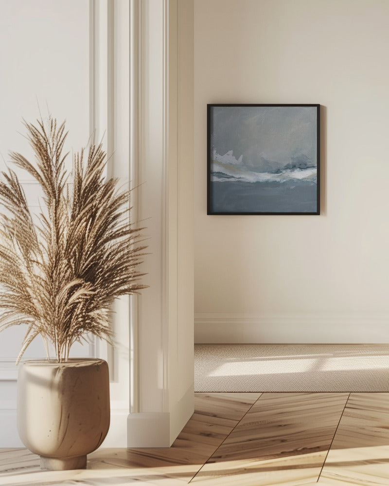 Dynamic Ocean Waves Under a Cloudy Sky | Poster