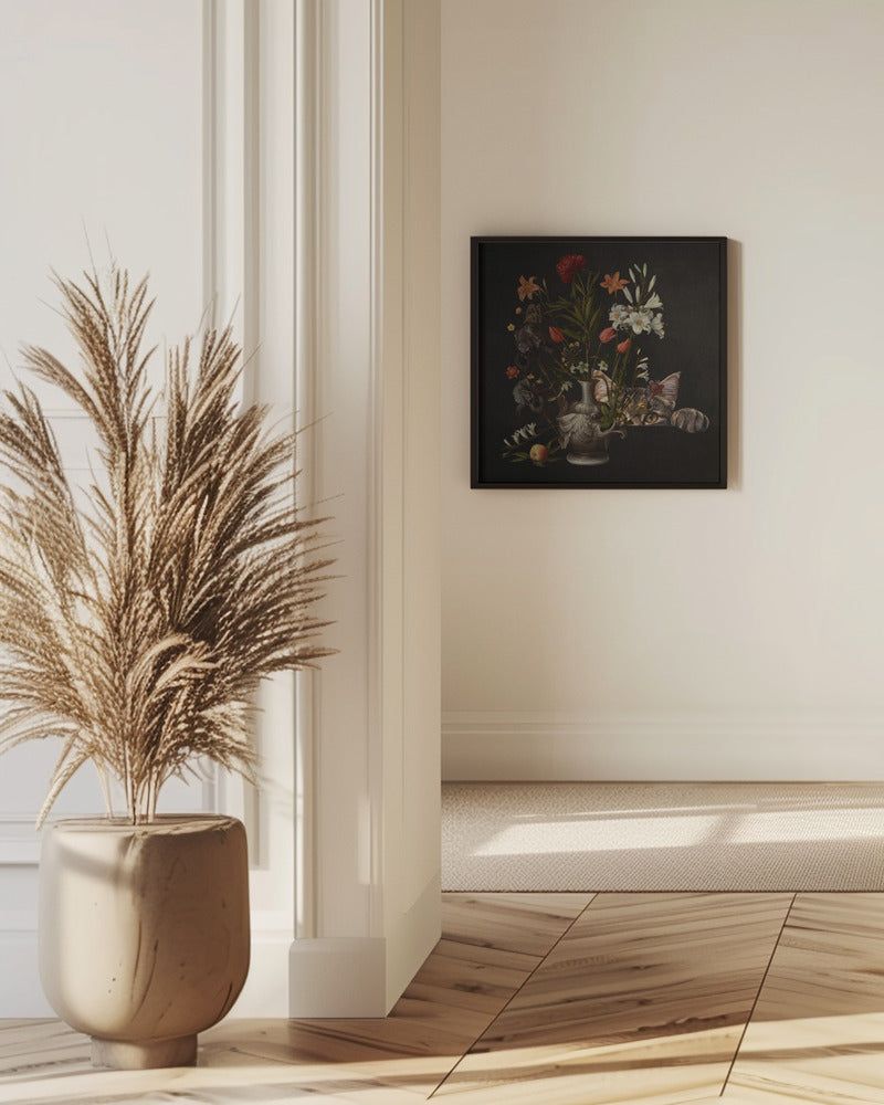 Vintage Vase With Vibrant Flowers | Poster