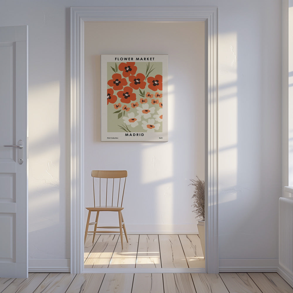 Blomstermarked Madrid | Lerretsbilder