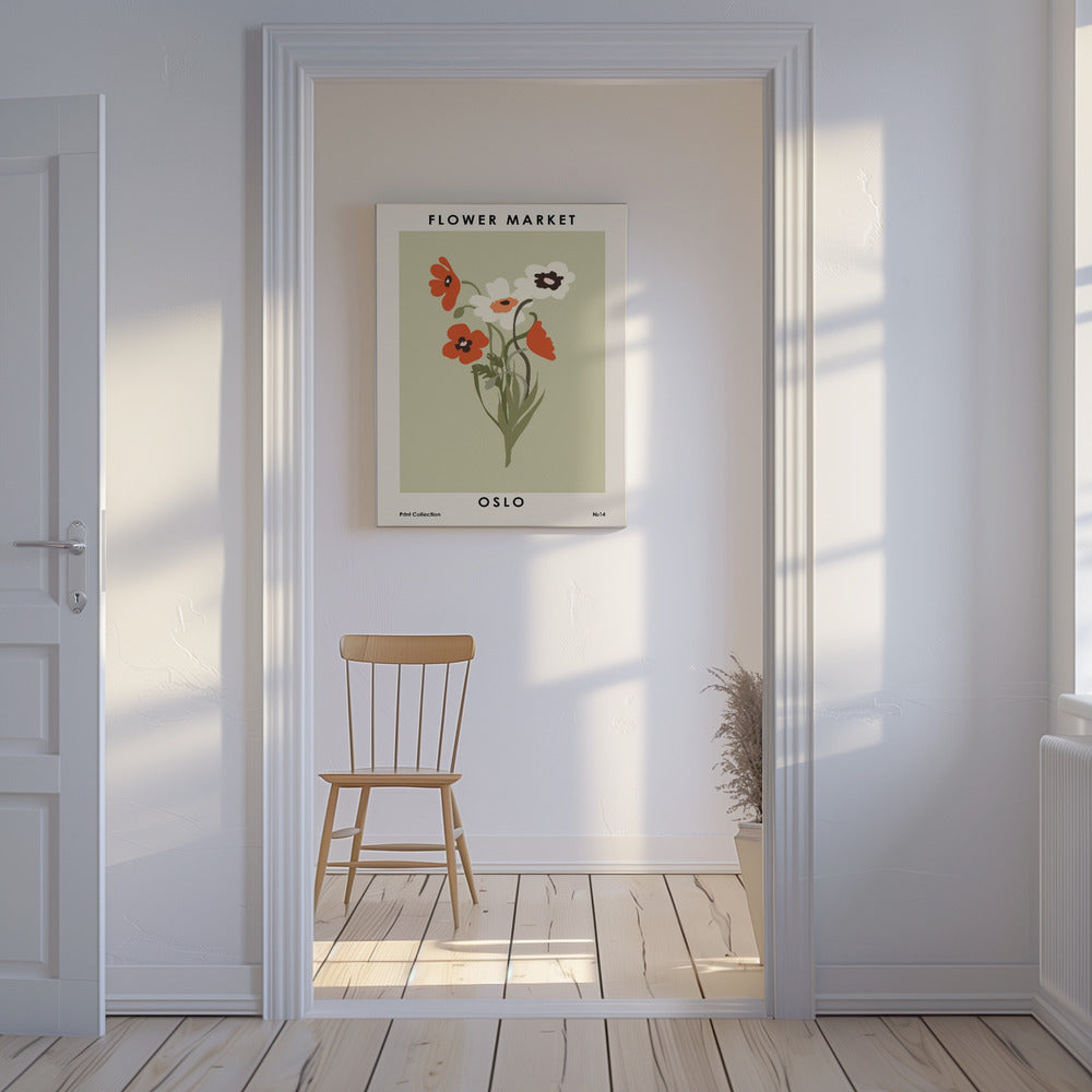 Blomstermarked Oslo | Lærredsbilleder