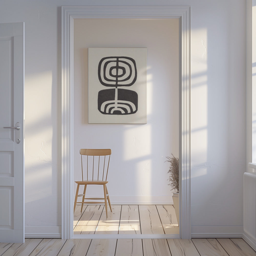 Modernt växt- / linoleumtryck | Canvas
