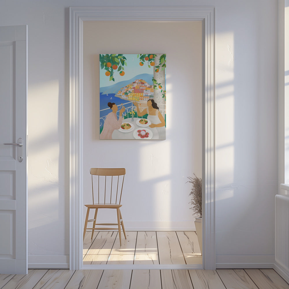 Mädchen in Positano | Leinwand-Bilder
