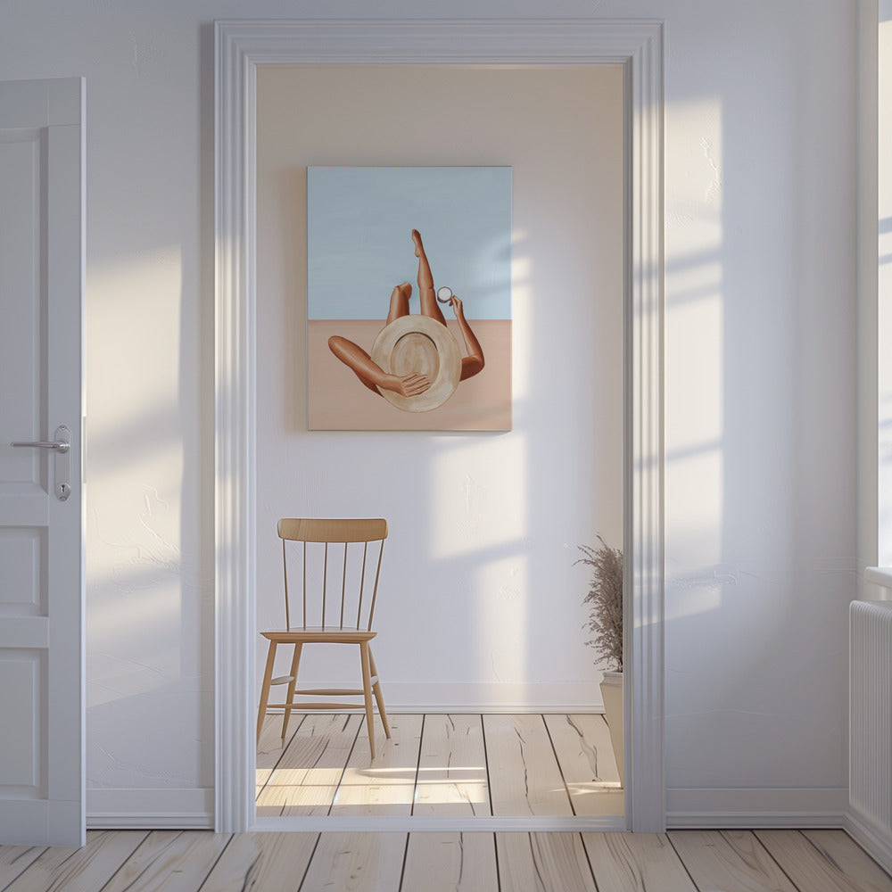 Flicka vid poolen | Canvas