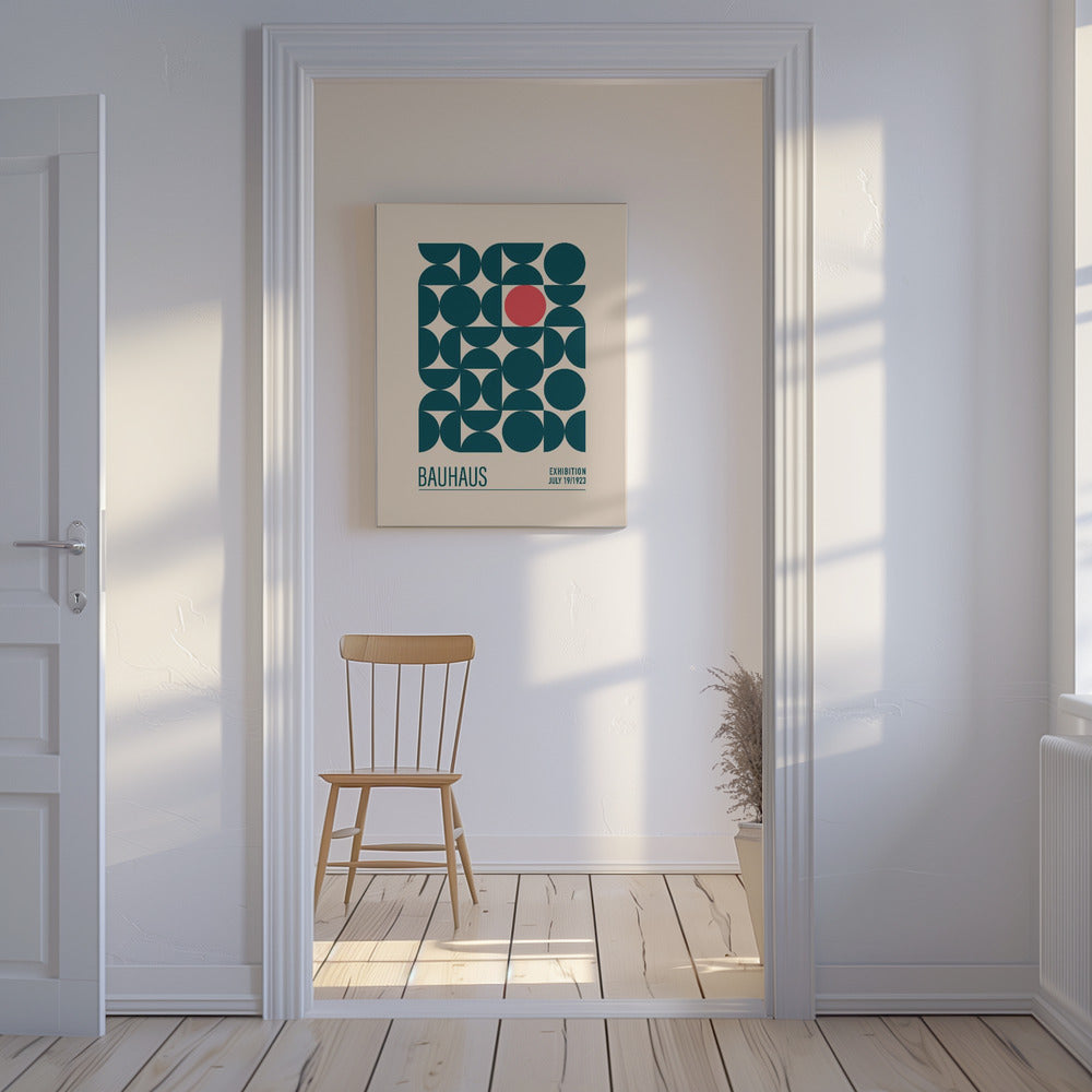 Bauhaus Blå Sfärer | Canvas