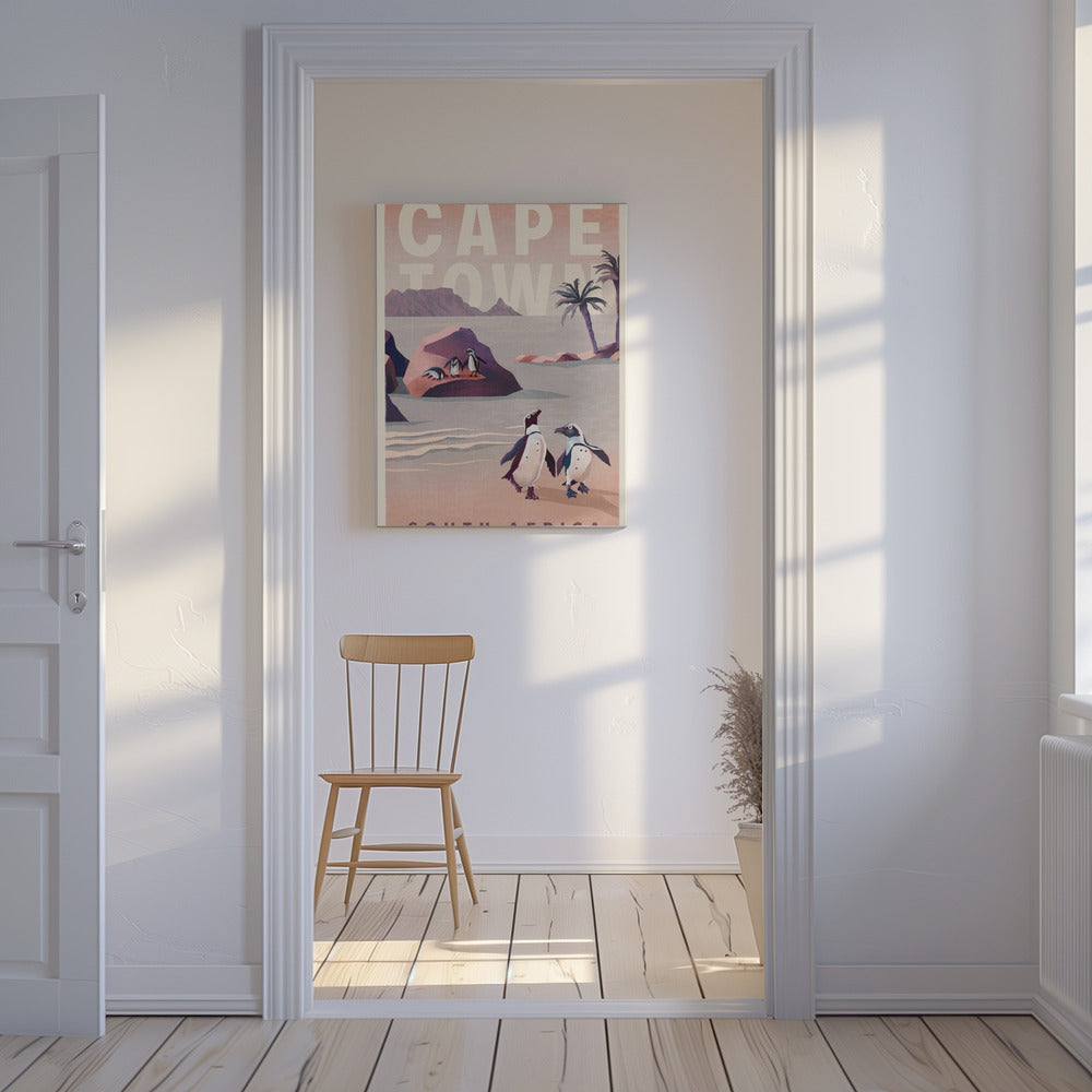 Cape Town Sydafrika Vintage Rejsekunst | Lærredsbilleder
