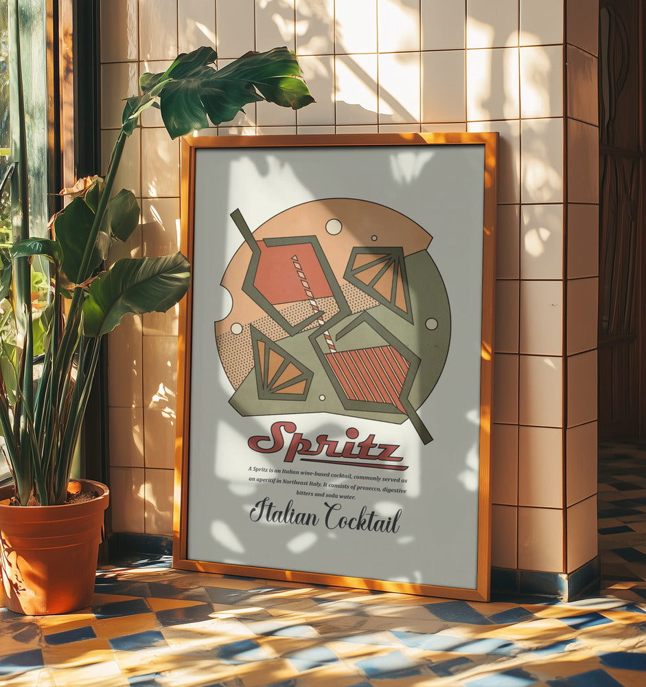 Geometriskt spritz-tryck | Poster