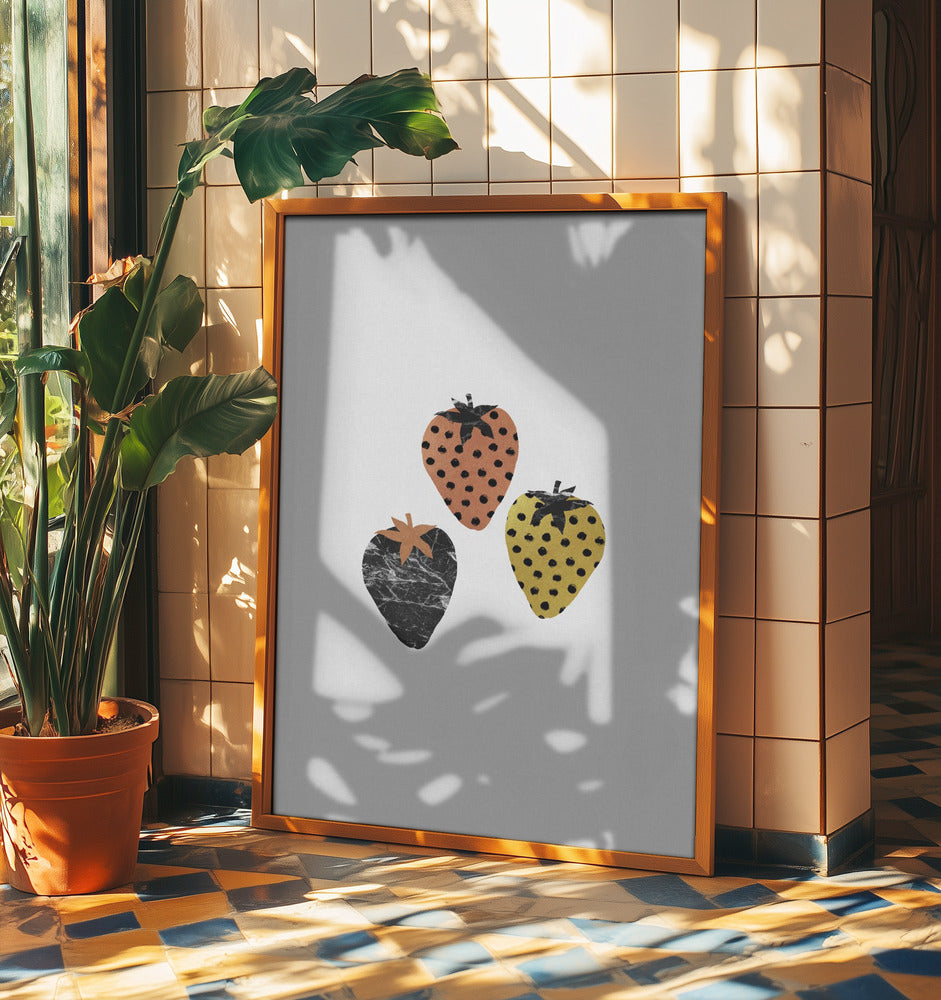 Scandi Strawberries | Poster
