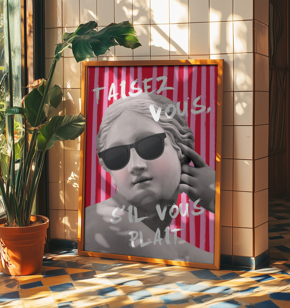 Rosa und rot gestreifte Venus | Poster