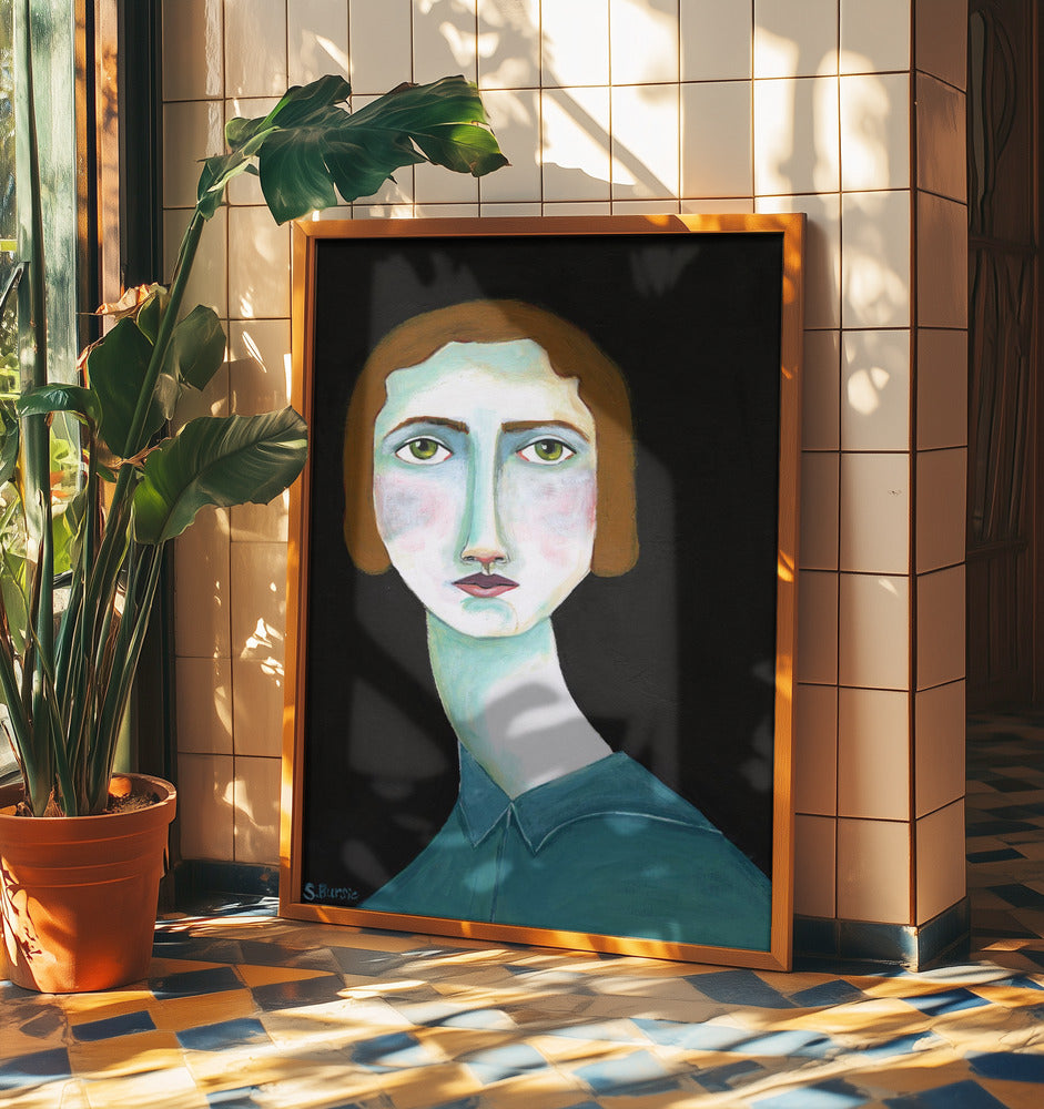 Vintage Dame schaut | Poster