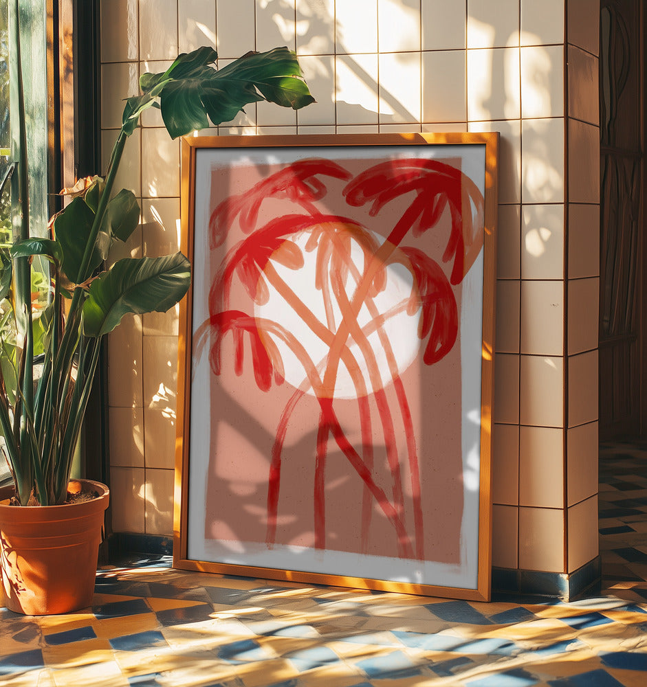 Crimson Palms | Poster
