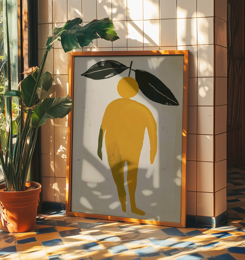 Orangenblatt-Figur | Poster