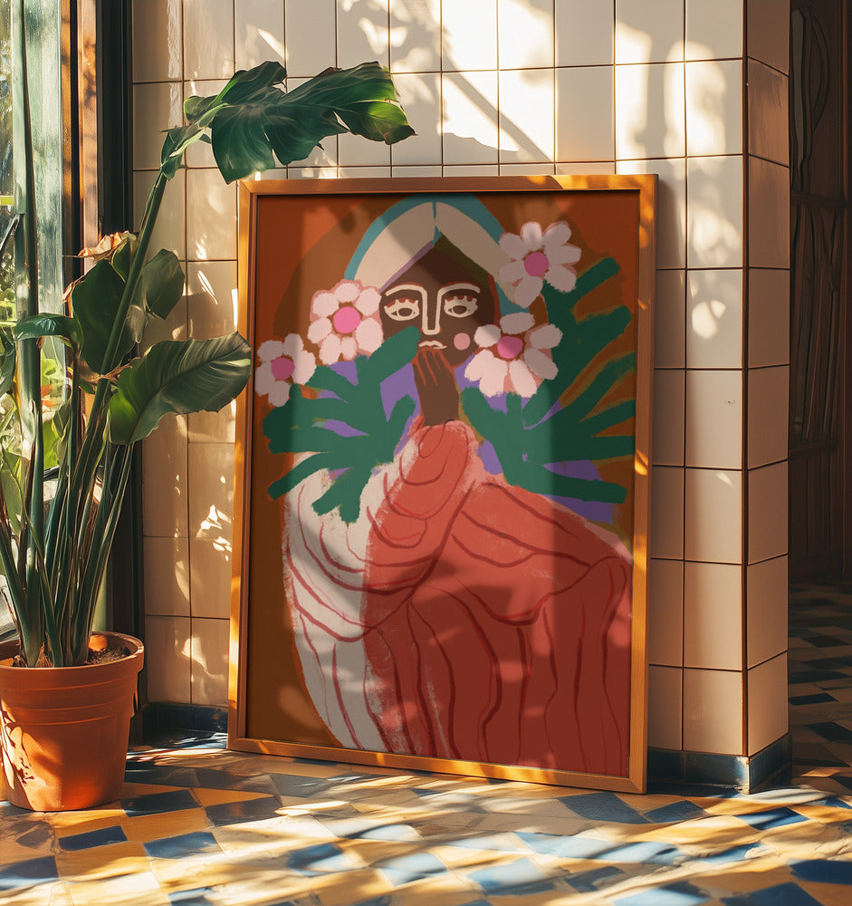 Shy Flower Girl | Poster