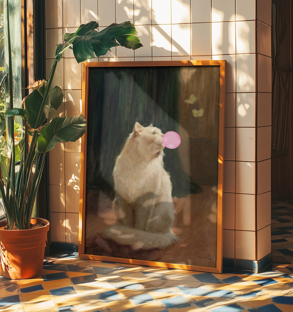 Bubble Gum and Cat | Poster