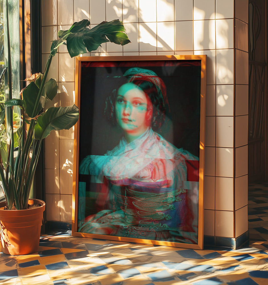 Glitched Portrait of Woman | Poster