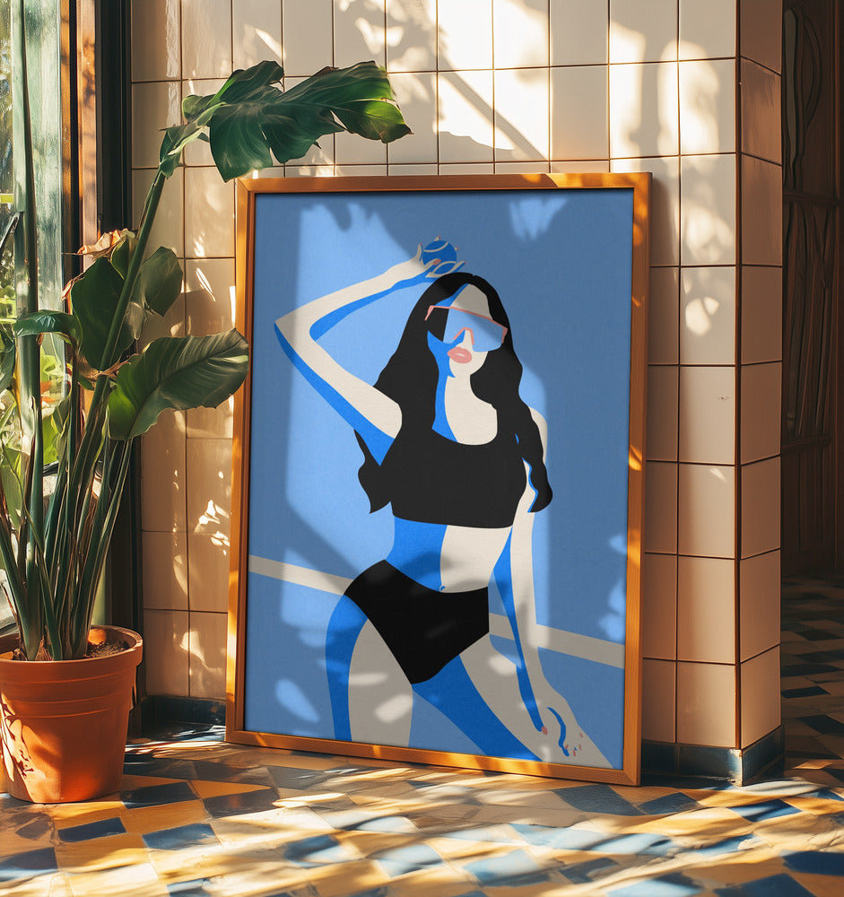 Blue Sport Girl | Poster