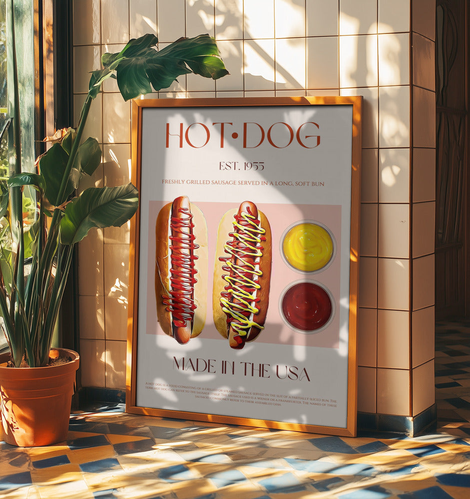 Hot Dogs with Mustard and Ketchup | Poster