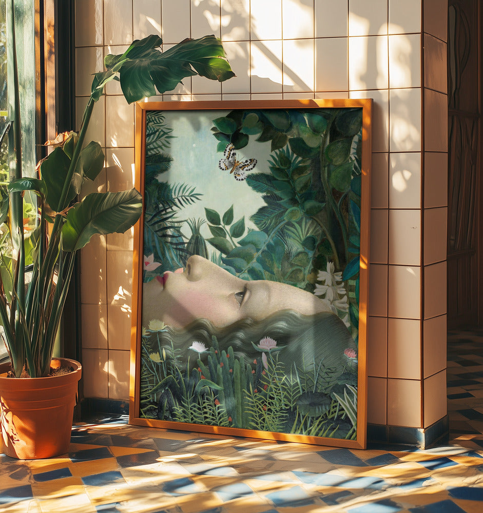 Giovanna In Tropical Garden | Poster