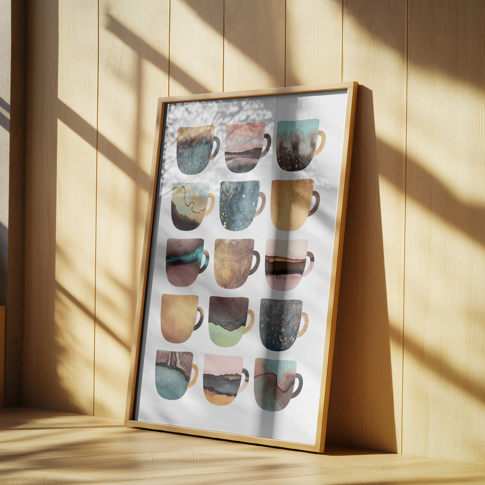 Earthy Coffee Cups | Poster