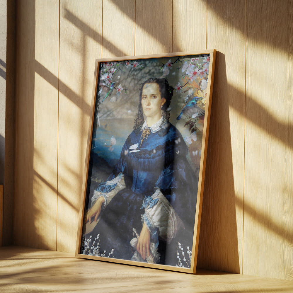 Lady Blue Hummingbird Blooms | Poster