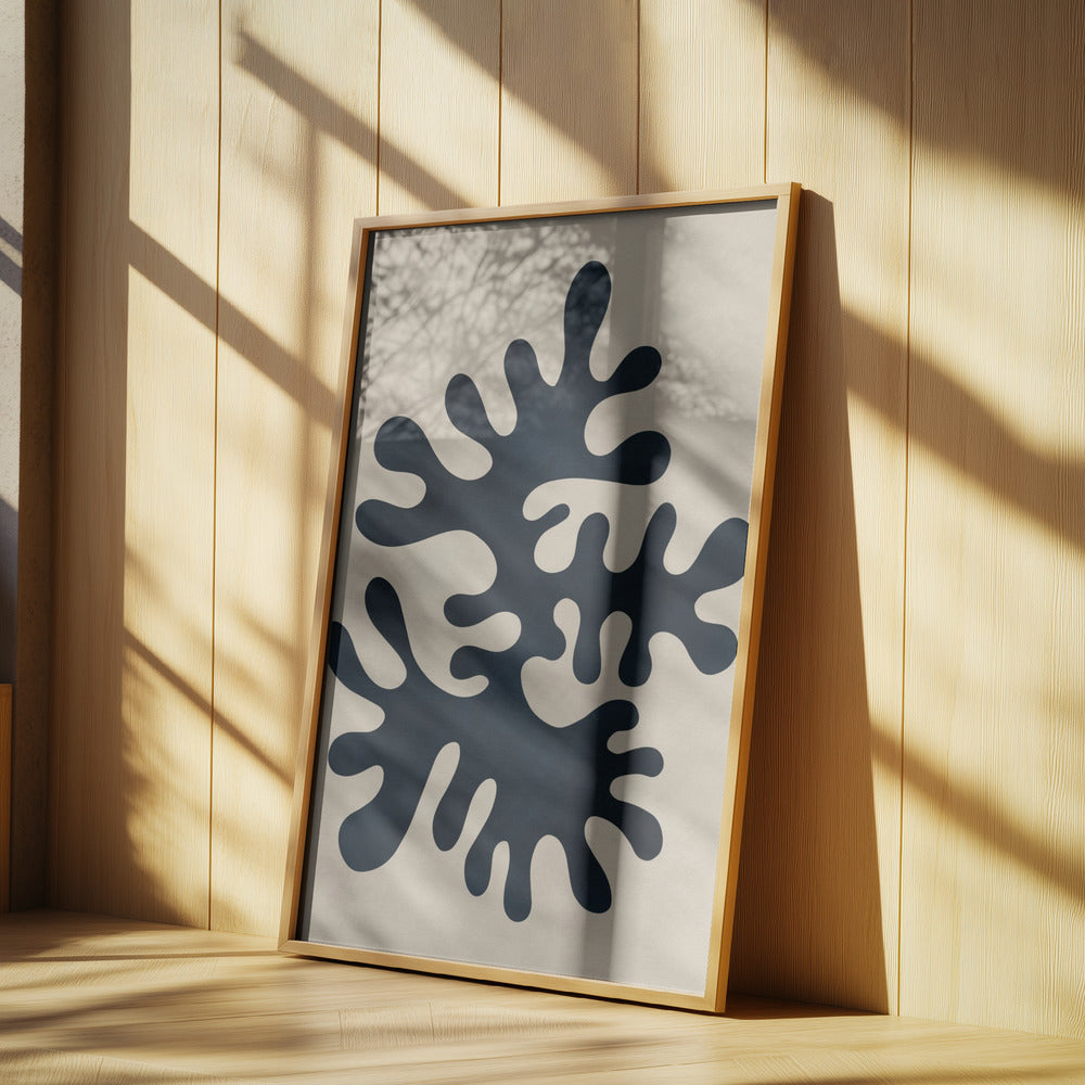 Minimal Black Coral Shape | Poster