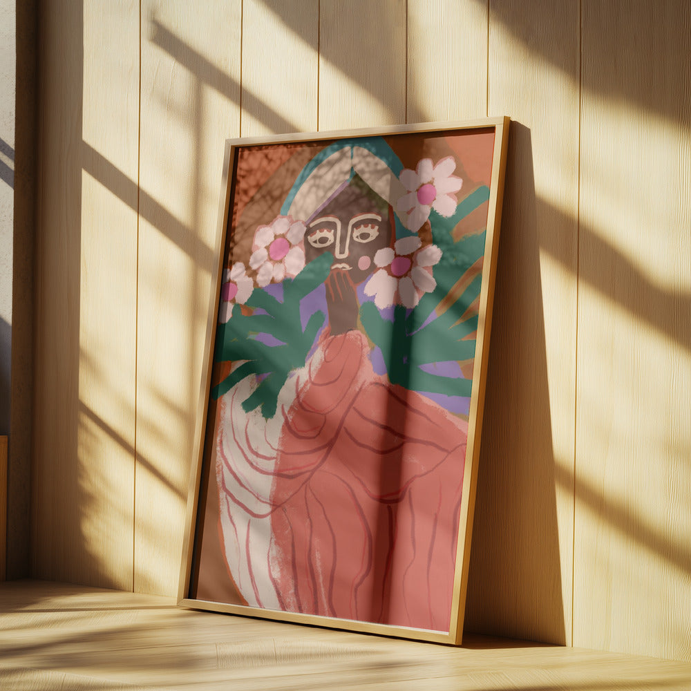 Shy Flower Girl | Poster