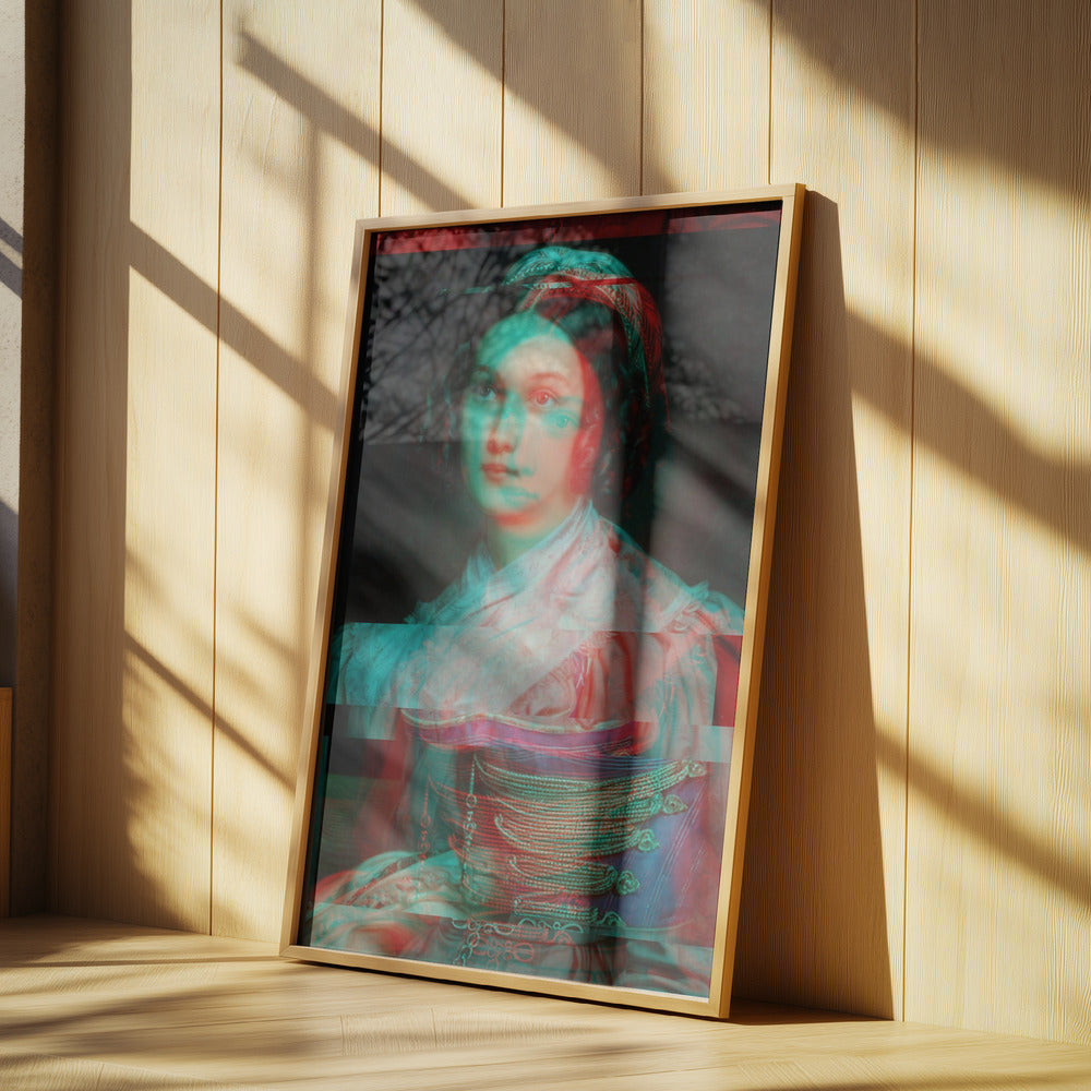 Glitched Portrait of Woman | Poster