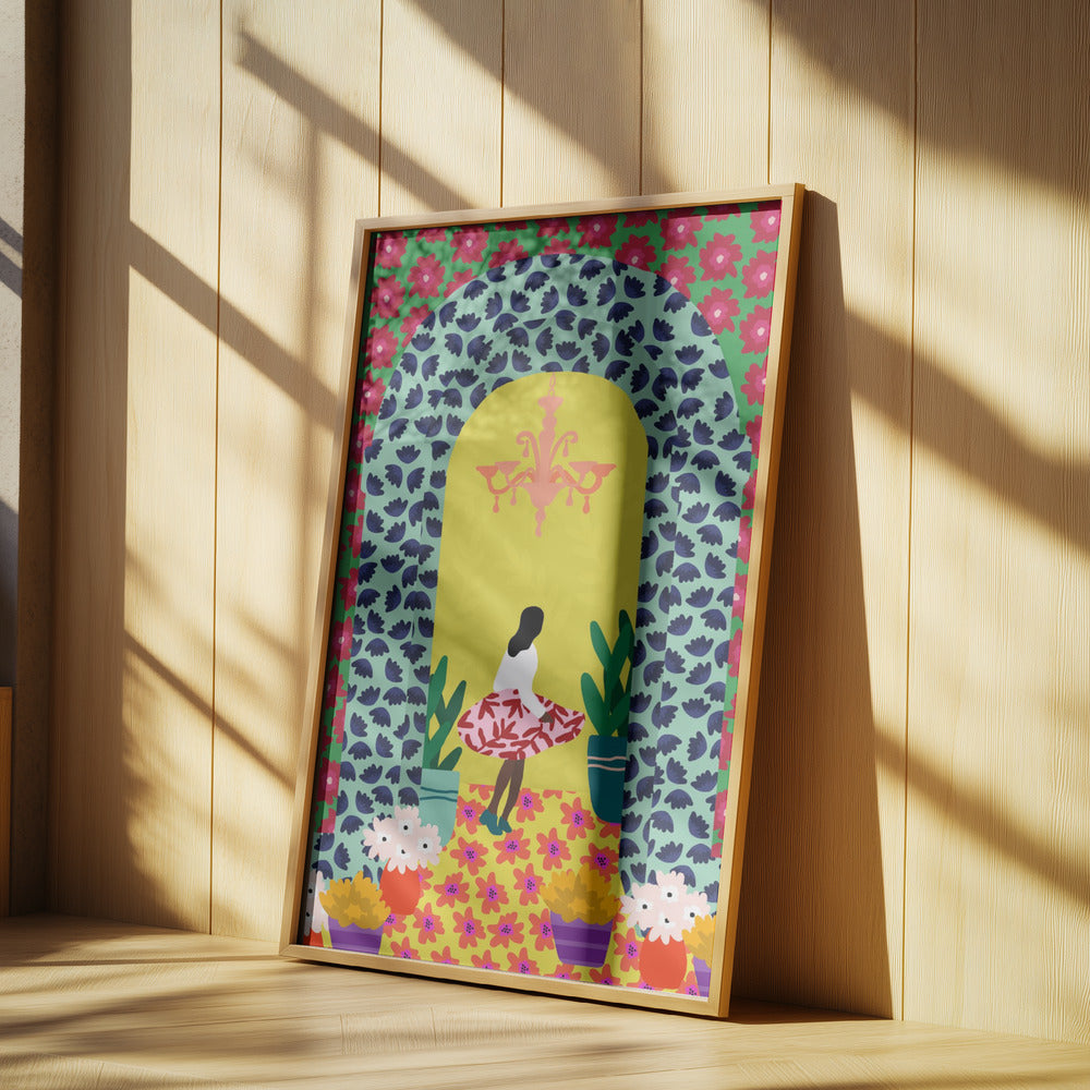 Floral Portal Girl | Poster