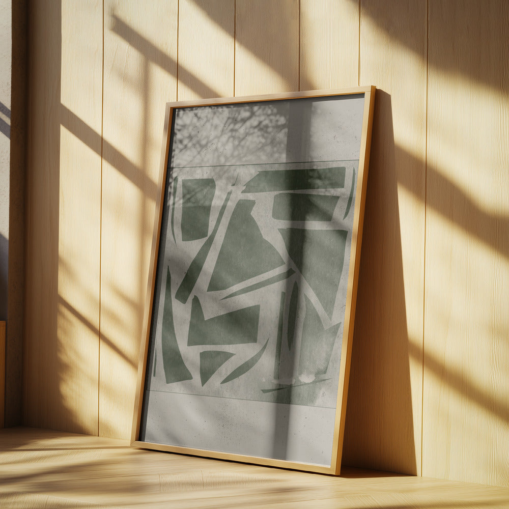 Green Geometric Maze | Poster