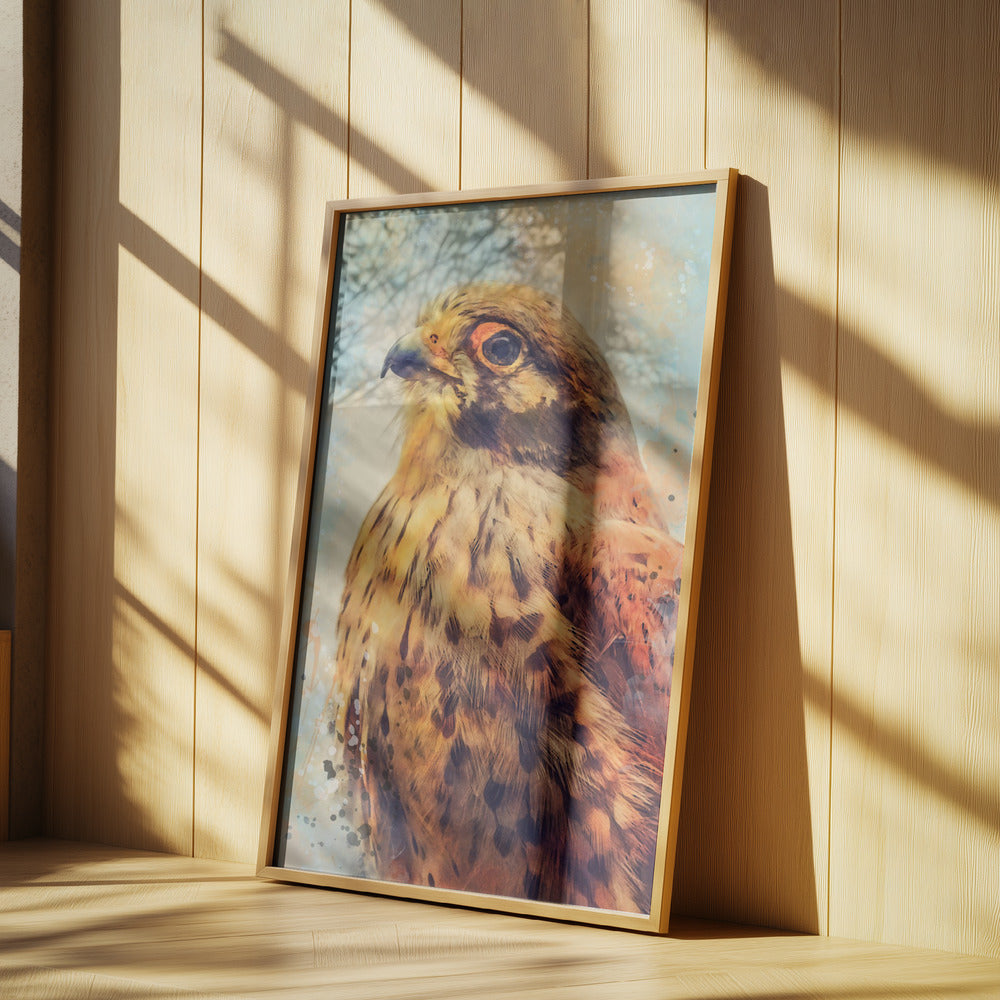 Tier Turmfalke Aquarell Tierkunst | Poster