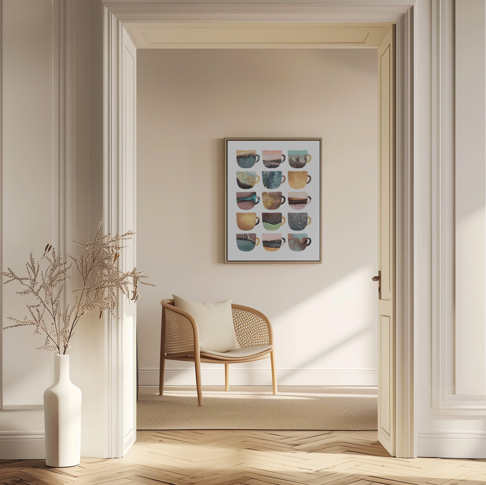 Earthy Coffee Cups | Poster