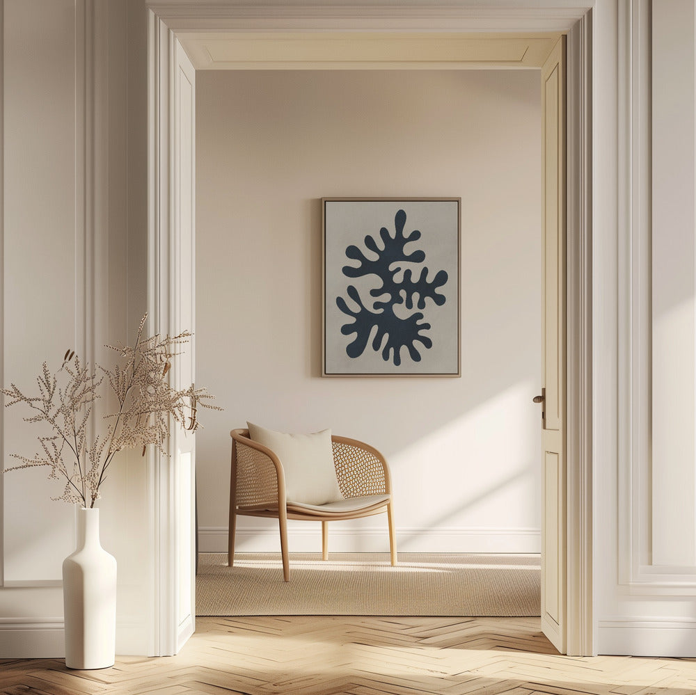 Minimal Black Coral Shape | Poster