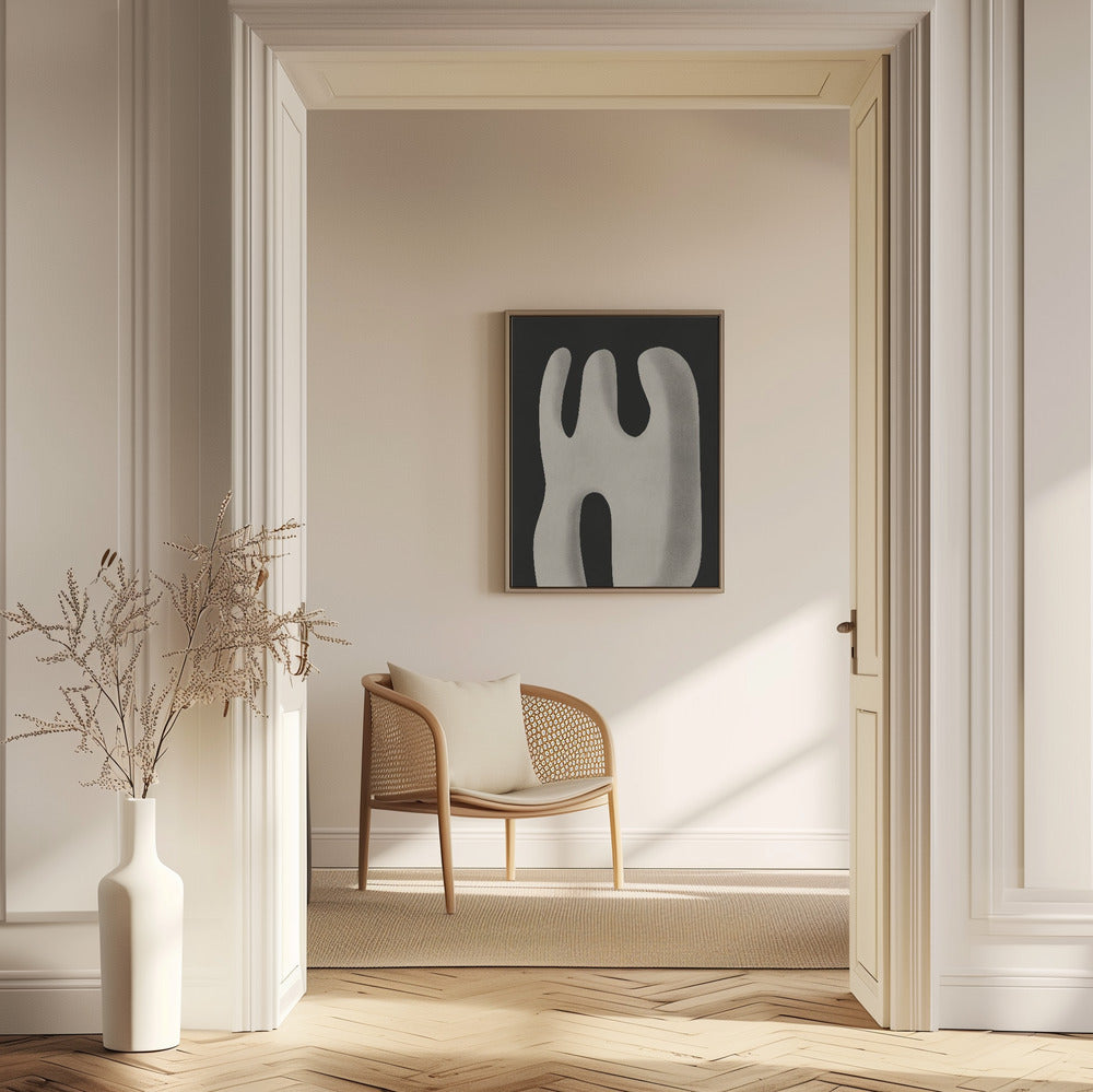 Abstract White Sculpture Scream | Poster