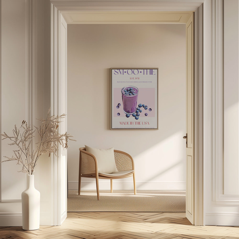 Blueberry Smoothie Illustration | Poster