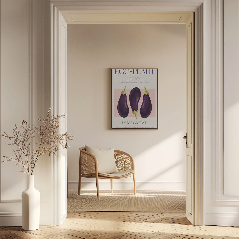 Three Vibrant Purple Eggplants | Poster