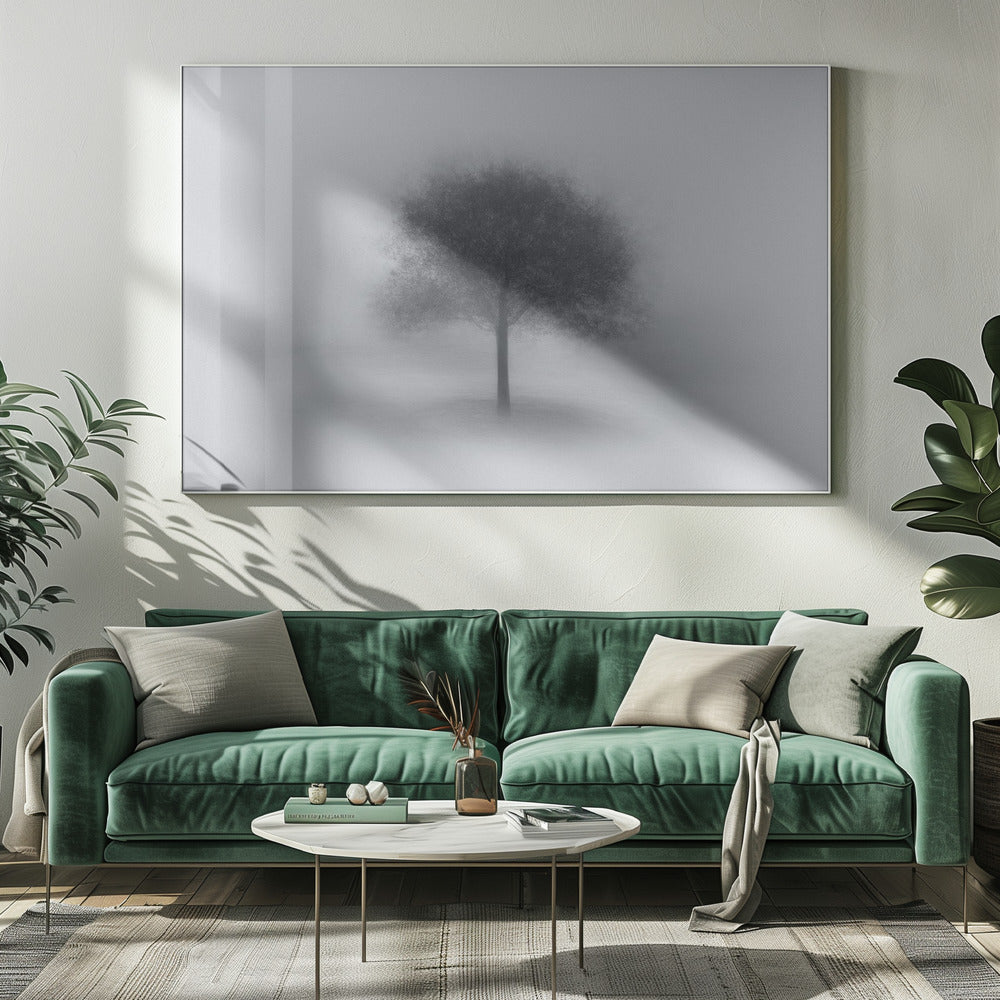 Träd i dimma | Canvas