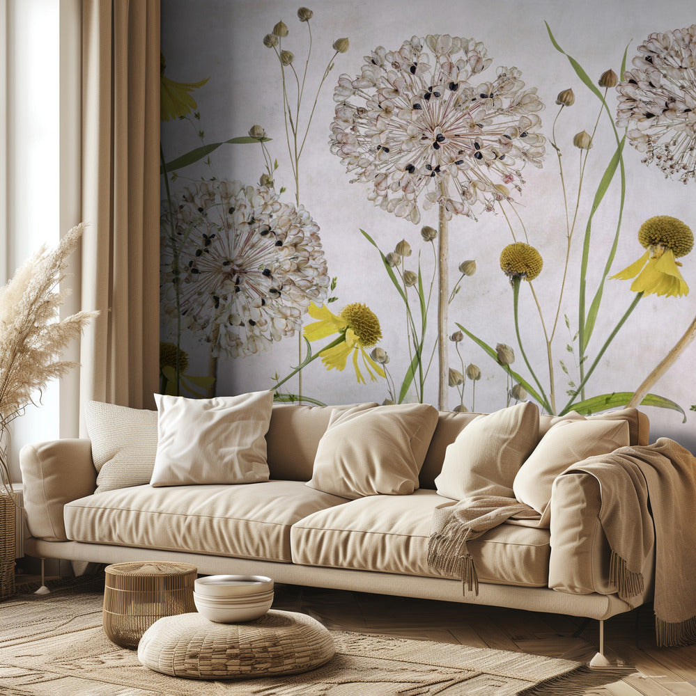 Allium und Helenium | Fototapeten