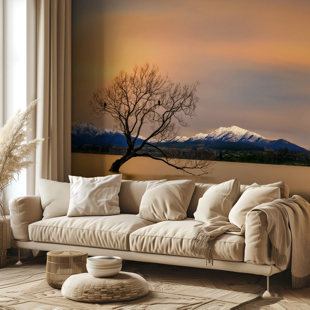 Poranny blask jeziora Wanaka | Fototapeta