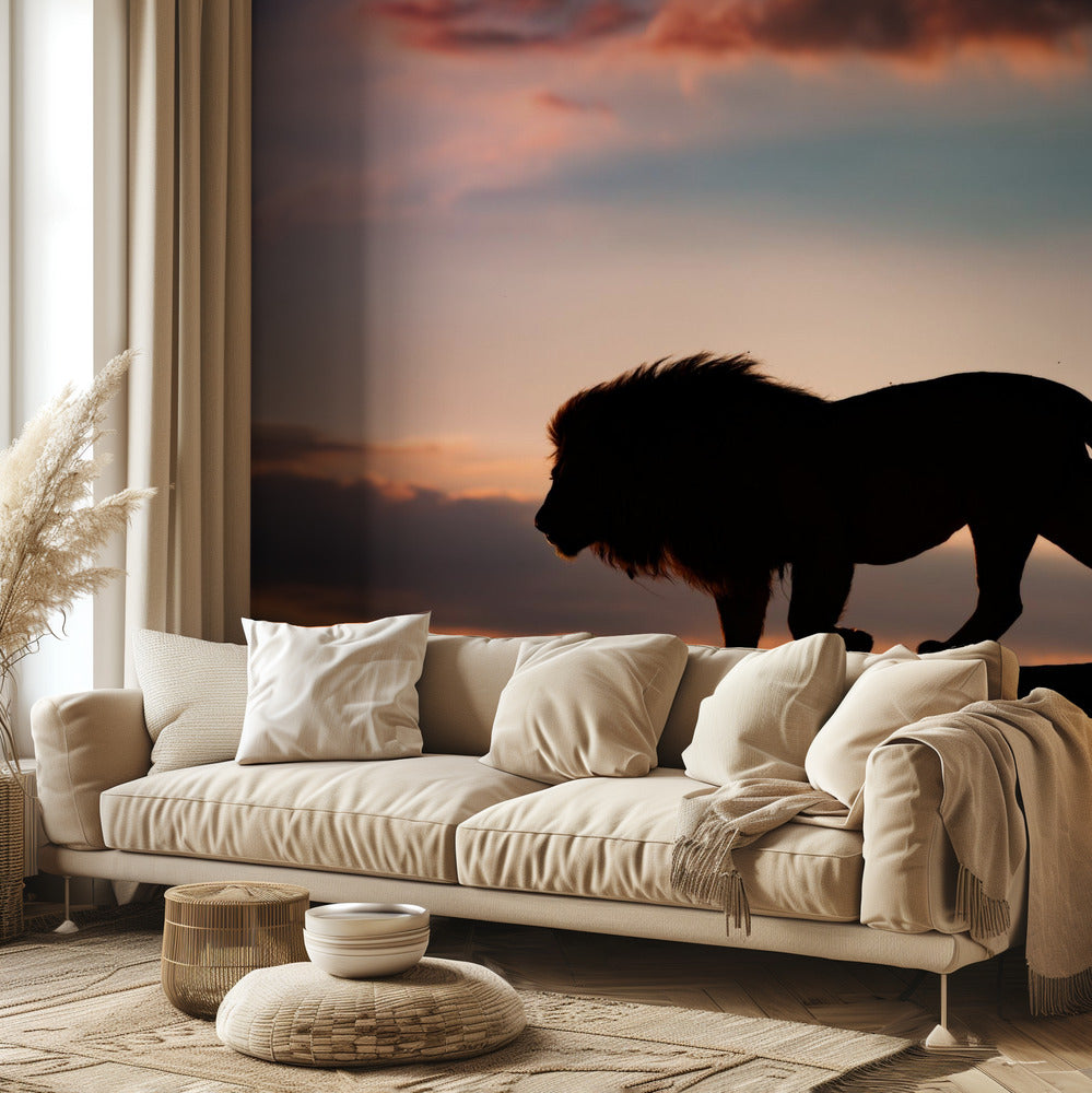 Zonsondergang in de Serengeti | Fotobehang